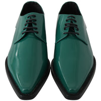 Green Leather Formal Dress Broque Shoes