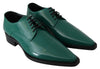 Green Leather Formal Dress Broque Shoes