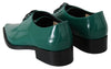 Green Leather Formal Dress Broque Shoes