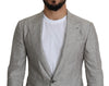 Gray Linen Silk Coat NAPOLI Light Blazer