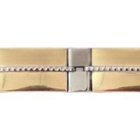 Silver and Gold 100% Brass Two Tone Designer Link Bracelet