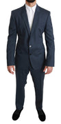 Blue Wool MARTINI Stretch 2 Piece Suit