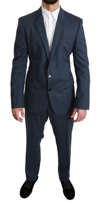 Blue Wool MARTINI Stretch 2 Piece Suit