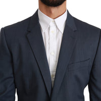 Blue Wool MARTINI Stretch 2 Piece Suit