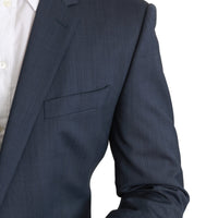 Blue Wool MARTINI Stretch 2 Piece Suit