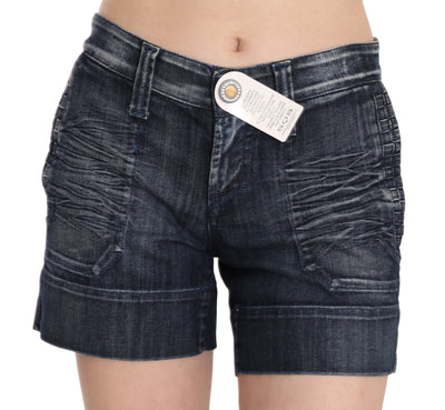 Blue Stretch Cotton Mini STUDIO Shorts