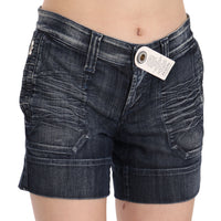 Blue Stretch Cotton Mini STUDIO Shorts