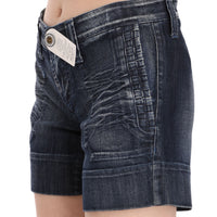 Blue Stretch Cotton Mini STUDIO Shorts