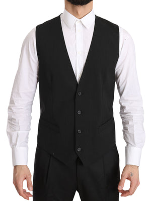 Gray Gilet STAFF Regular Fit Formal Vest