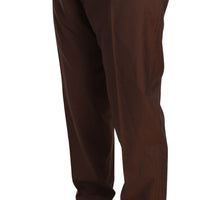 Brown Wool Silk Formal Trousers Pants