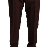 Maroon Brocade 3 Piece Wool MARTINI Suit