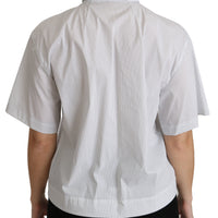 White Collared Short Sleeve Polo Shirt Top