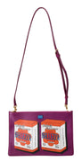 Purple Bellezza Shoulder Sling Purse CLEO Leather Bag