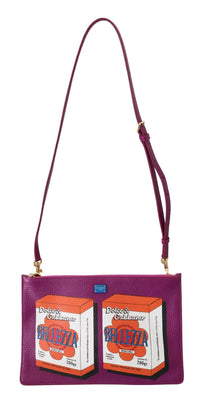 Purple Bellezza Shoulder Sling Purse CLEO Leather Bag