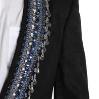 Black Beads Embellished 2 Piece MARTINI Suit