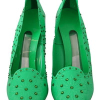 Green Crystal Floral Heels CINDERELLA Shoes