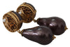 Eggplant Faux Pearl Drop Pendant Clip-on Jewelry Earrings