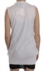 White 100% Cotton Sleeveless Cardigan Top Vest