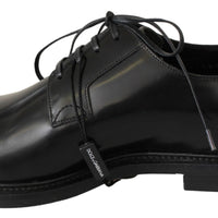 Black Leather Derby Dress Formal Mens Shoes