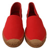 Red Flats Espadrilles Loafers Linen Shoes