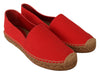 Red Flats Espadrilles Loafers Linen Shoes