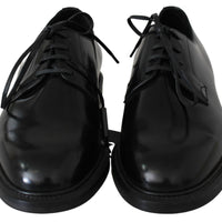 Black Leather Derby Dress Formal Mens Shoes