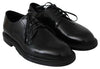 Black Leather Derby Dress Formal Mens Shoes