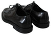 Black Leather Derby Dress Formal Mens Shoes