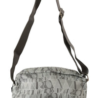 Gray Printed Shoulder Sling Purse Crossbody Fabric  Bag