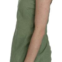 Green Silk Spaghetti Strap Tank Top Blouse