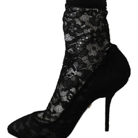 Black Lace Taormina High Pumps Shoes