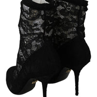 Black Lace Taormina High Pumps Shoes