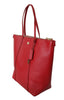 Red Leather Handbag Purse Shopping Tote Women Bag