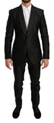 Black Slim Fit 2 Piece MARTINI Silk Suit