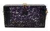 Purple Plexiglass Taormina Lace Clutch Bag BOX