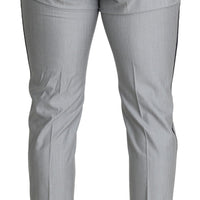 Dress Trouser Gray Silk Slim Fit SARTORIA Pants