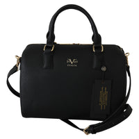 Black Leather Handbag Womens Shoulder Strap Bag