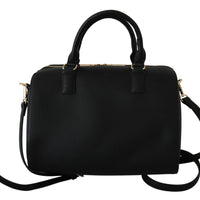 Black Leather Handbag Womens Shoulder Strap Bag