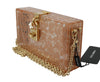 Beige Plexiglass Taormina Lace Clutch Borse Bag BOX