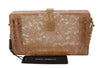 Beige Plexiglass Taormina Lace Clutch Borse Bag BOX