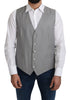 Gray Wool Stretch Formal Waist Coat Vest