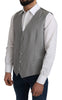 Gray Wool Stretch Formal Waist Coat Vest