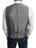 Gray Wool Stretch Formal Waist Coat Vest