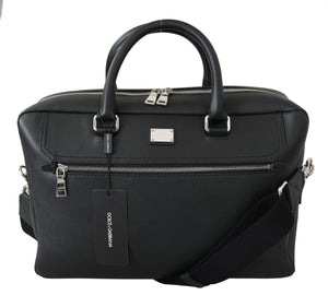 Black Briefcase Messenger Mens Shoulder Laptop Borse Bag