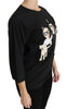 Black #dgfamily Top T-shirt Silk Blouse