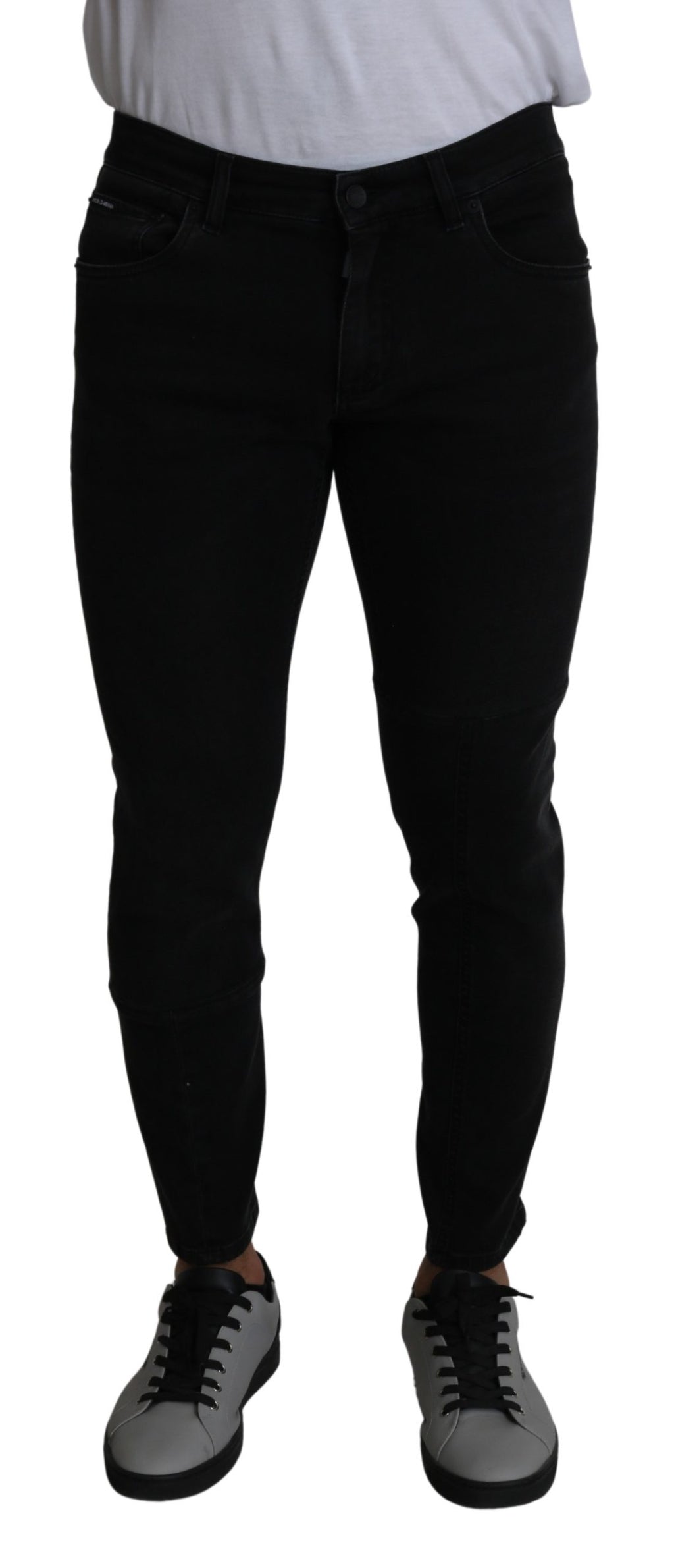 Black Angel Patch Slim Fit Denim Jeans