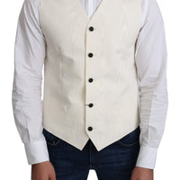 Off-White 100% Silk Formal Coat Vest