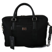 Black Laptop Office Briefcase Men Leather Borse Bag
