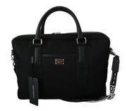 Black Laptop Office Briefcase Men Leather Borse Bag