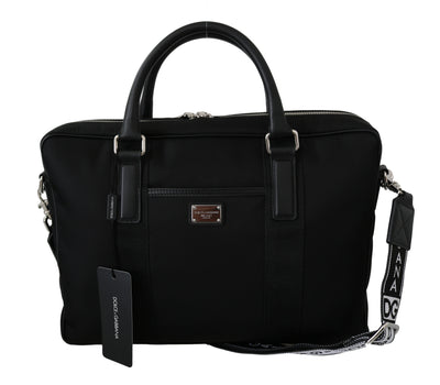 Black Laptop Office Briefcase Men Leather Borse Bag
